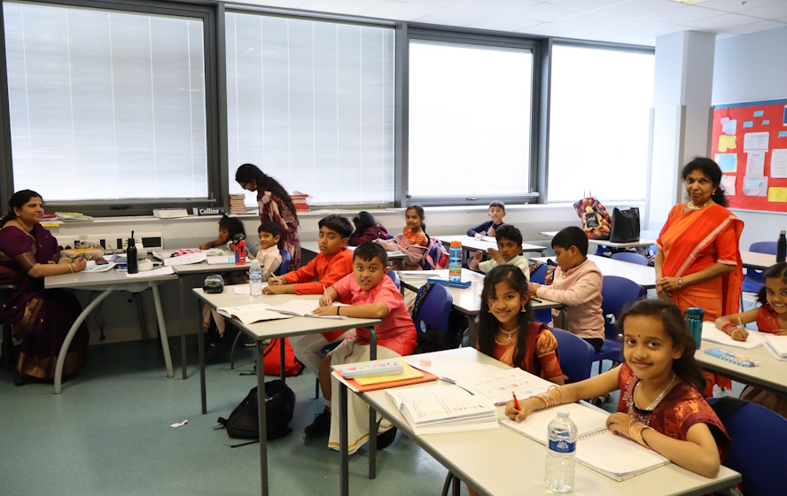 Students in class